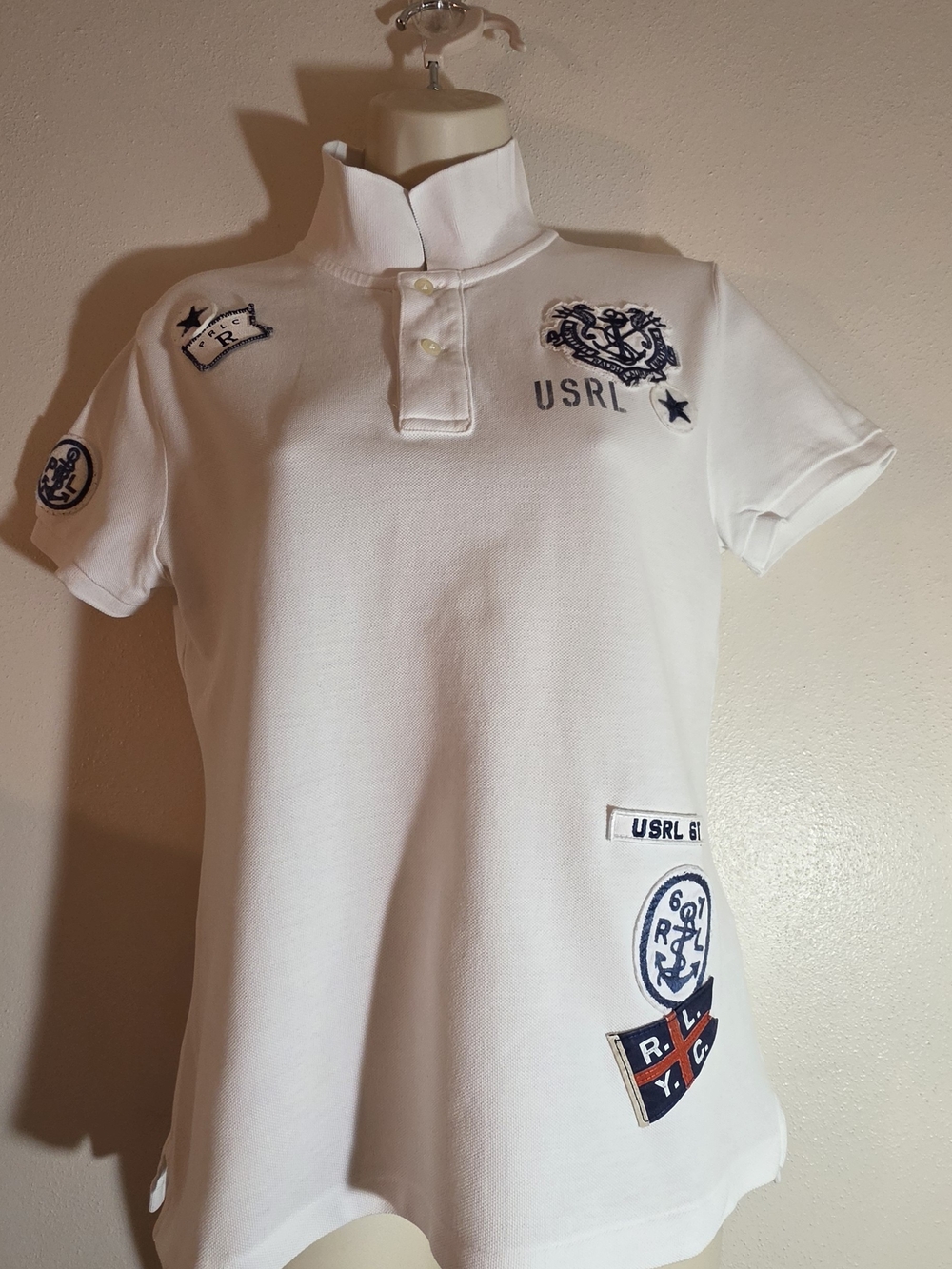 Polo by Ralph Lauren White Short-Sleeve Crest Patch Polo